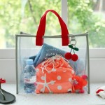 韩国透明PVC手拎游泳包便携衣物收纳包时尚沙滩包旅行手提包