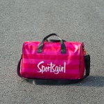 独立鞋袋pink条纹健身包旅行斜跨包手提行李袋瑜珈包防水游泳包女