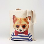 法蒂希 动物潮人创意帆布手提大单肩包购物包环保袋