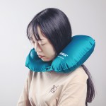 旅行枕头护椎枕飞机靠枕成人 便携按压自动充气U型枕