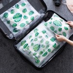 法蒂希透明旅行收纳袋防水密封袋衣物旅游行李衣服打包收纳整理袋（叶子）