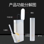 垃圾桶家用厨房客厅创意带盖小号纸篓卫生间带盖垃圾桶马桶刷套装